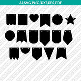 Party Bunting Banner Flag SVG Silhouette Cameo Cricut Cut File Vector Png Eps Dxf