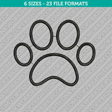 Dog Paw Print Outline Embroidery Design Animal - 5 Sizes - INSTANT DOWNLOAD