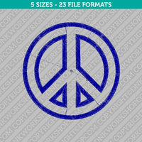 Peace Sign Symbol Embroidery Design - 5 Sizes - INSTANT DOWNLOAD