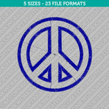 Peace Sign Symbol Embroidery Design - 5 Sizes - INSTANT DOWNLOAD