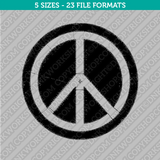 Peace Symbol Embroidery Design - 5 Sizes - INSTANT DOWNLOAD