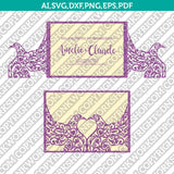 Peacock Bird Gate Fold Wedding Invitation Template Quinceanera Christening Cutting File Silhouette Cameo Cricut SVG Clipart Png Eps Dxf Laser Cut File