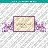Peacock Bird Gate Fold Wedding Invitation Template Quinceanera Christening Cutting File Silhouette Cameo Cricut SVG Clipart Png Eps Dxf Laser Cut File