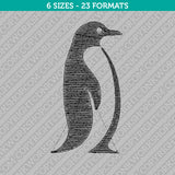 Penguin Embroidery Design - 6 Sizes - INSTANT DOWNLOAD