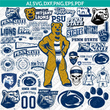 Penn State Nittany Lions Logo SVG Bundle | NCAA College Vector Cricut