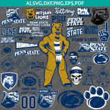 Penn State Nittany Lions Logo SVG Bundle | NCAA College Vector Cricut