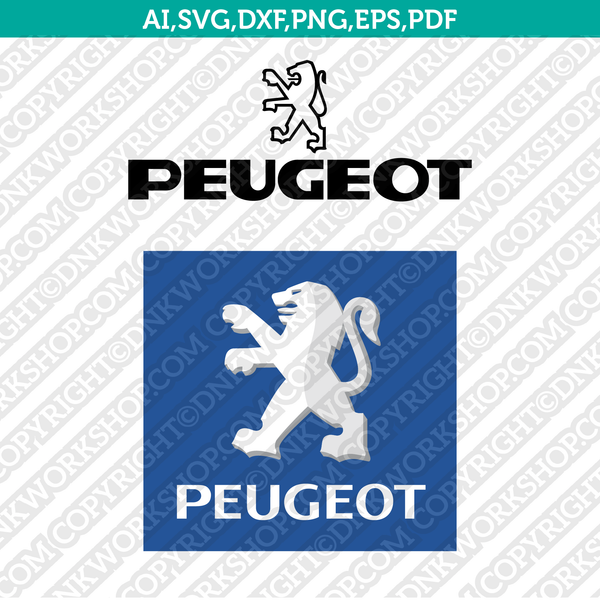 Peugeot Logo SVG Silhouette Cameo Cricut Cut File Vector Png Eps Dxf