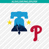 Philadelphia Phillies City Logo SVG MLB PNG Vector Cricut Silhouette