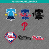 Philadelphia Phillies City Logo SVG MLB PNG Vector Cricut Silhouette