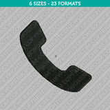 Phone Call Dial Embroidery Design - 6 Sizes - INSTANT DOWNLOAD