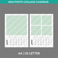 Calendar 2025 Photo Collage & Printable PDF | A4 &amp; US Letter - Sunday Monday.