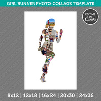 Girl Runner Photo Collage Template