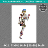 Girl Runner Photo Collage Template