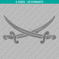 Pirate Swords Embroidery Design - 6 Sizes - INSTANT DOWNLOAD