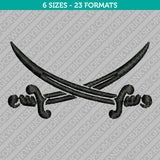 Pirate Swords Embroidery Design - 6 Sizes - INSTANT DOWNLOAD