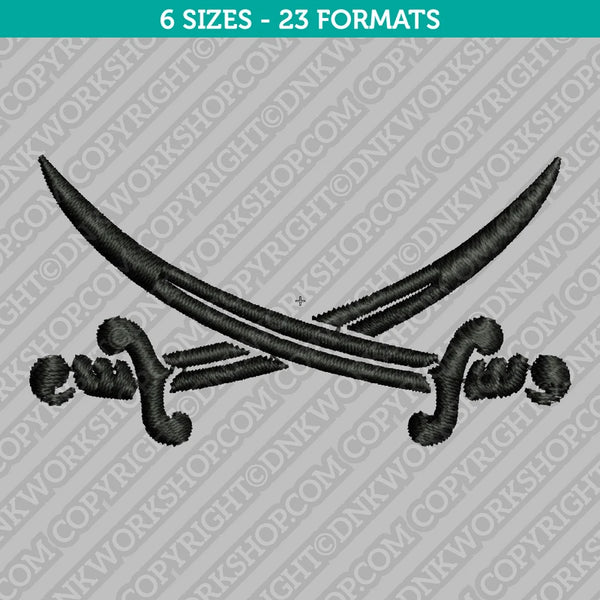 Pirate Swords Embroidery Design - 6 Sizes - INSTANT DOWNLOAD