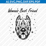 Pitbull Dog Breed SVG Cricut Cut File Silhouette Cameo Clipart Png Eps Dxf Vector