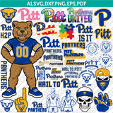 Pittsburgh Panthers Logo SVG Bundle | NCAA College Vector Cricut