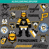 Pittsburgh Penguins SVG Bundle – NHL Hockey Logo Vector Cricut
