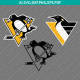 Pittsburgh Penguins Logo SVG | NHL Hockey Vector Cricut Silhouette