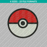 Pokemon Pokeball Embroidery Design - 5 Sizes - INSTANT DOWNLOAD