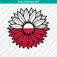 Poland Flag SVG Cut File Cricut Silhouette Cameo Clipart Png Eps Dxf