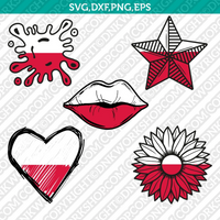Poland Flag SVG Cut File Cricut Silhouette Cameo Clipart Png Eps Dxf