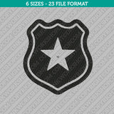 Police Badge Cop Embroidery Design - 6 Sizes - INSTANT DOWNLOAD