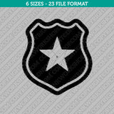 Police Badge Cop Embroidery Design - 6 Sizes - INSTANT DOWNLOAD