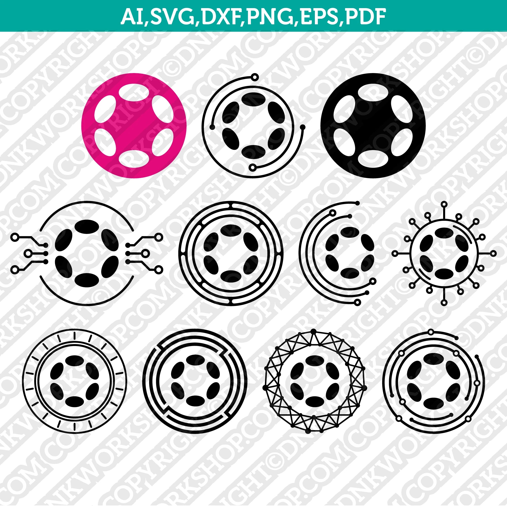 Polkadot Logo SVG Cryptocurrency Cricut CutFile Clipart Dxf Eps Png Si –  DNKWorkshop