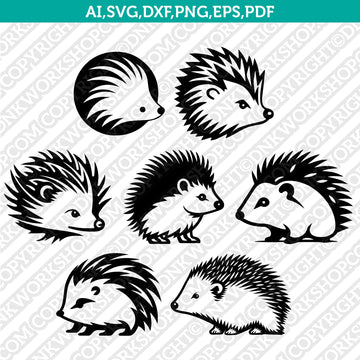Hedgehog Mascot SVG cut file