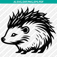 Hedgehog SVG Mascot Cut File Cricut Clipart Silhouette Png
