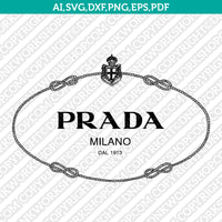 Prada Logo SVG Cut File Cricut Clipart Dxf Eps Png Silhouette Cameo