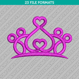 Princess Crown Embroidery Design - 4 Sizes - INSTANT DOWNLOAD