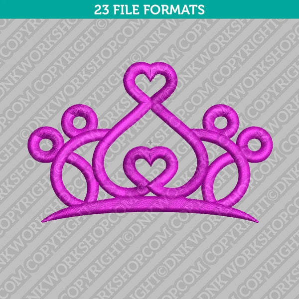 Princess Crown Embroidery Design - 4 Sizes - INSTANT DOWNLOAD