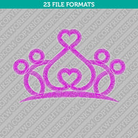 Princess Crown Embroidery Design - 4 Sizes - INSTANT DOWNLOAD