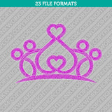 Princess Crown Embroidery Design - 4 Sizes - INSTANT DOWNLOAD