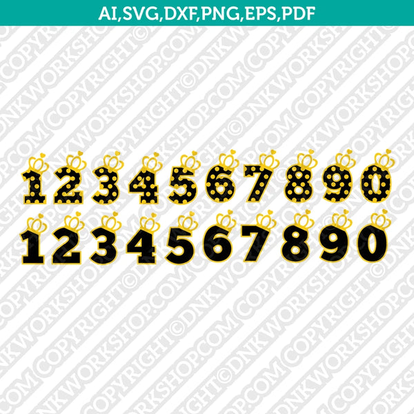 Princess Numbers Baby Girl First Second Third Fourth Fifth Birthday ...