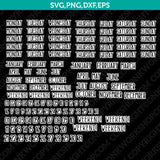 Printable Planner Date Stickers SVG PDF