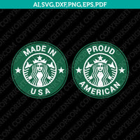 Proud American Starbucks SVG Tumbler Mug Cold Cup Sticker Decal Silhouette Cameo Cricut Cut File DXF