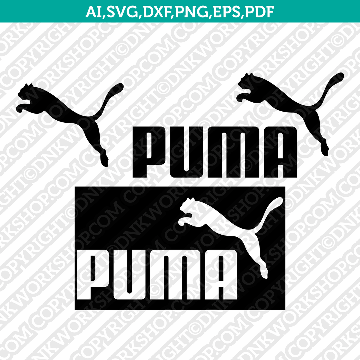 Puma Logo SVG Silhouette Cameo Cricut Cut File Vector Png Eps Dxf ...