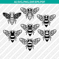 Queen Bee SVG Cut File Vector Cricut Silhouette Cameo Clipart Png Dxf Eps