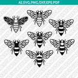 Queen Bee SVG Cut File Vector Cricut Silhouette Cameo Clipart Png Dxf Eps