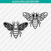 Queen Bee SVG Cut File Vector Cricut Silhouette Cameo Clipart Png Dxf Eps