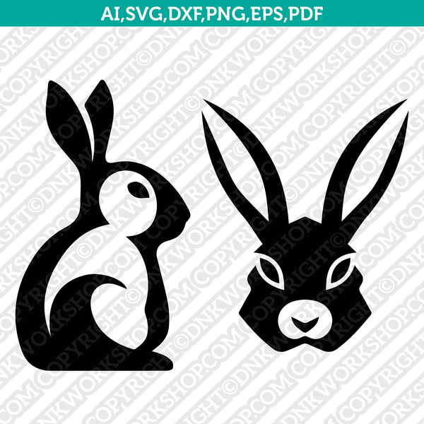 Rabbit Tattoo Design Set – IMAGELLA