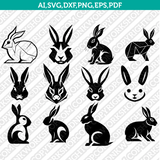 Rabbit SVG Mascot Cut File Cricut Clipart Silhouette Png