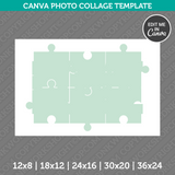  Rectangular Jigsaw Puzzle Photo Collage Template Canva PDF