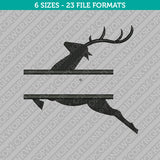 Reindeer Deer Split Monogram Frame Embroidery Design - 6 Sizes - INSTANT DOWNLOAD