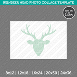 Reindeer Head Photo Collage Template Canva PDF