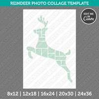 Reindeer Photo Collage Template Canva PDF